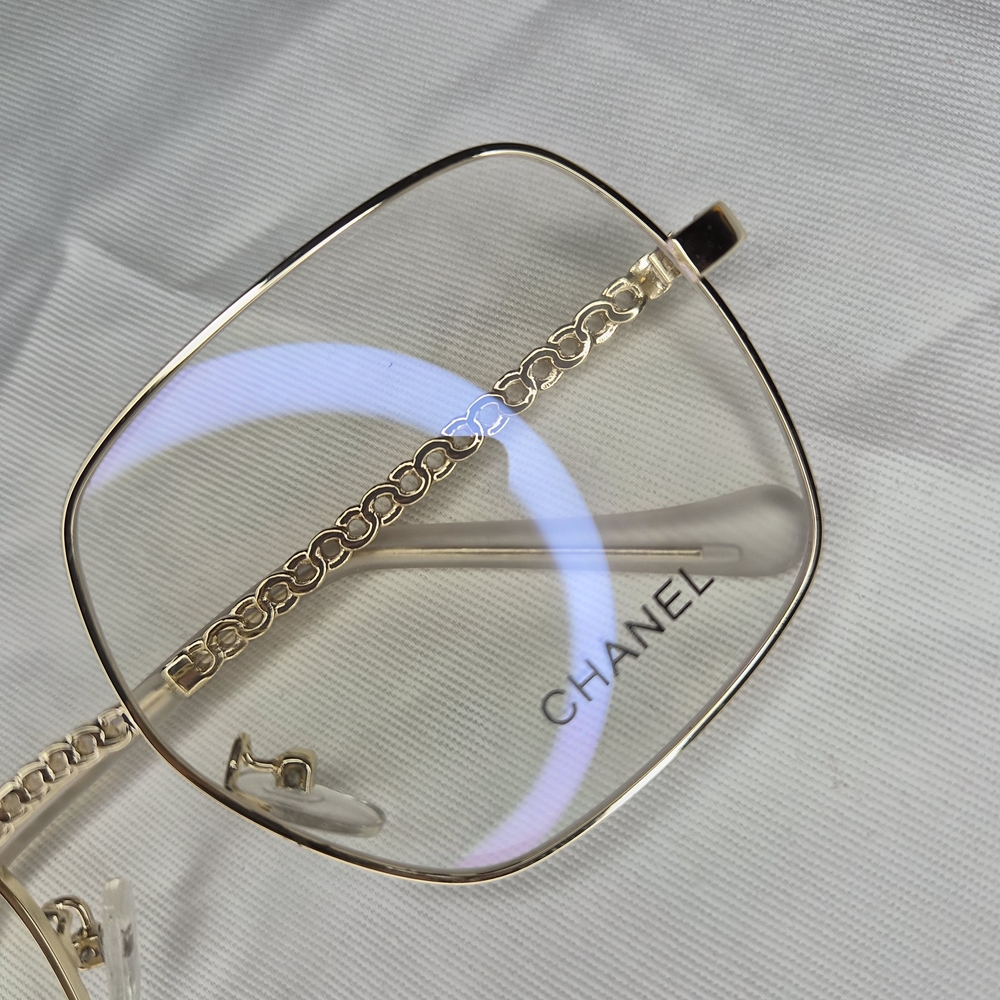 Chanel Gold Square Frame Glasses